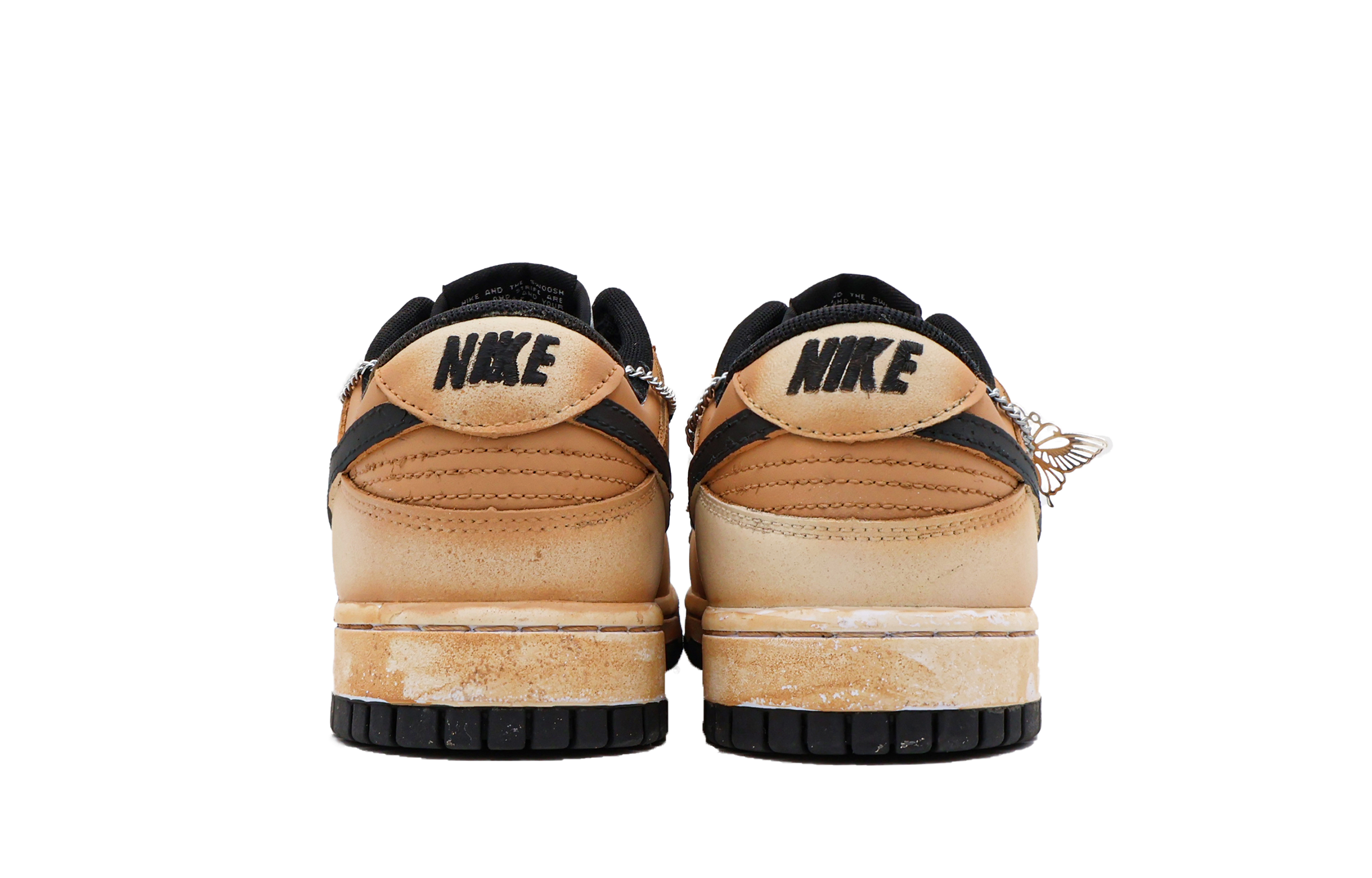 Shop ナイキダンクロー「フォールンリーフプリッピ—ライトオレンジ」カスタムシューズ CW1590-100(Team53-女款枯叶蝶S-BOX）