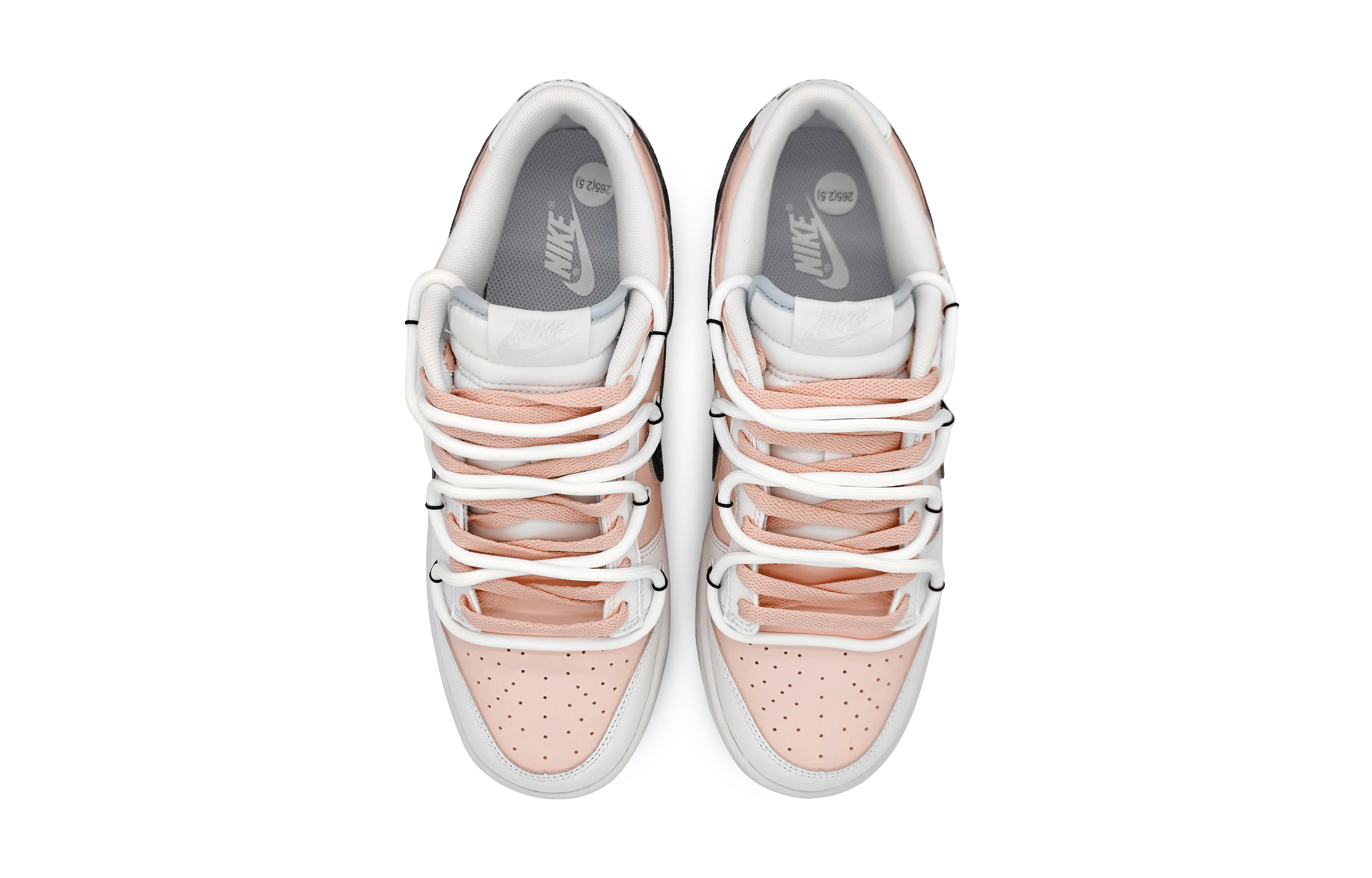 Shop [定制鞋款] 耐克Dunk Low '指纹心粉灰' DH9765-102(Team16-女款指纹爱心粉)