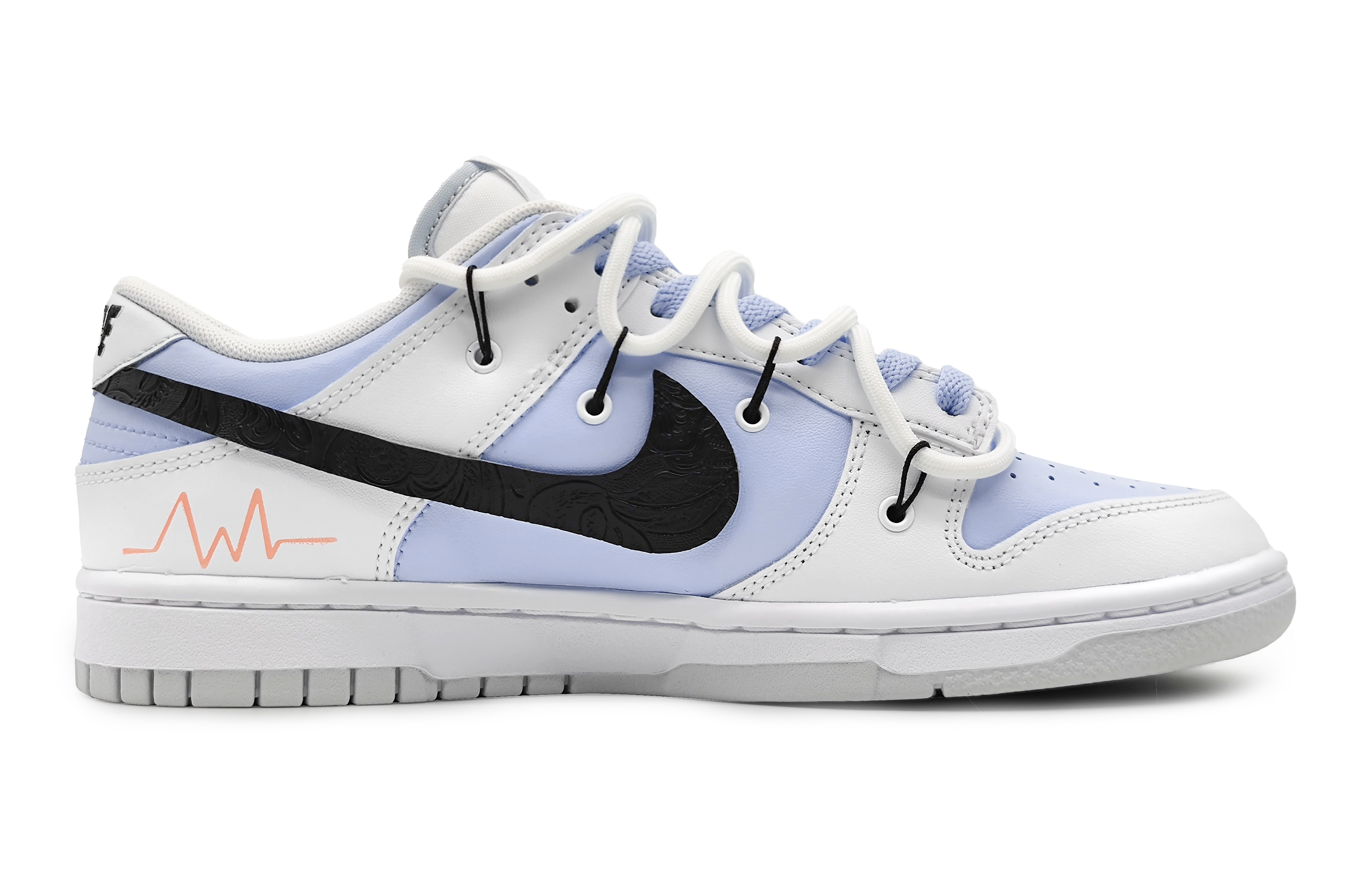 Order 나이키 덩크 로우 '핑거프린트 하트 보라-회색' (커스텀) DH9765-102(Team16-女款指纹爱心紫)