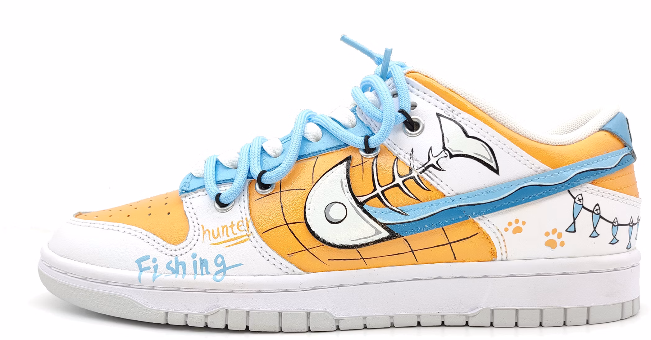 custom-shoes-nike-dunk-low-fishbone-blue-white