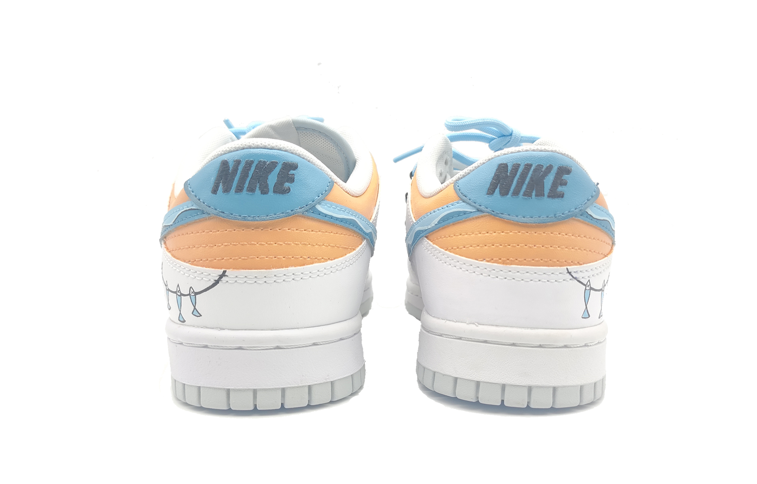 Shop カスタム ダンク Low "魚骨青白" (カスタムダンク Low "魚骨青白") DV0831-101(Team136-鱼骨)