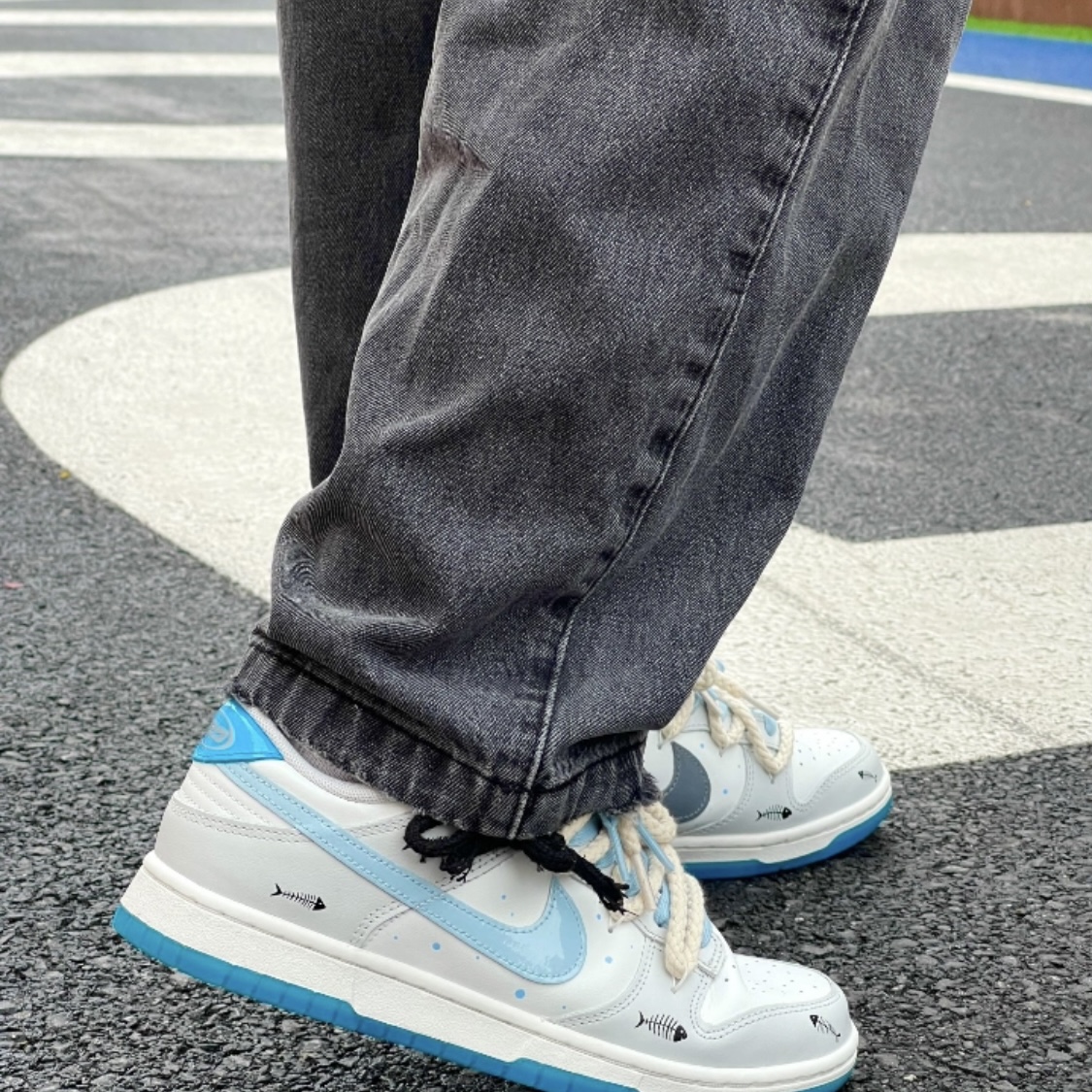 [Custom Shoes] Nike Dunk Low 'Fishbone Blueprint' 圖 8