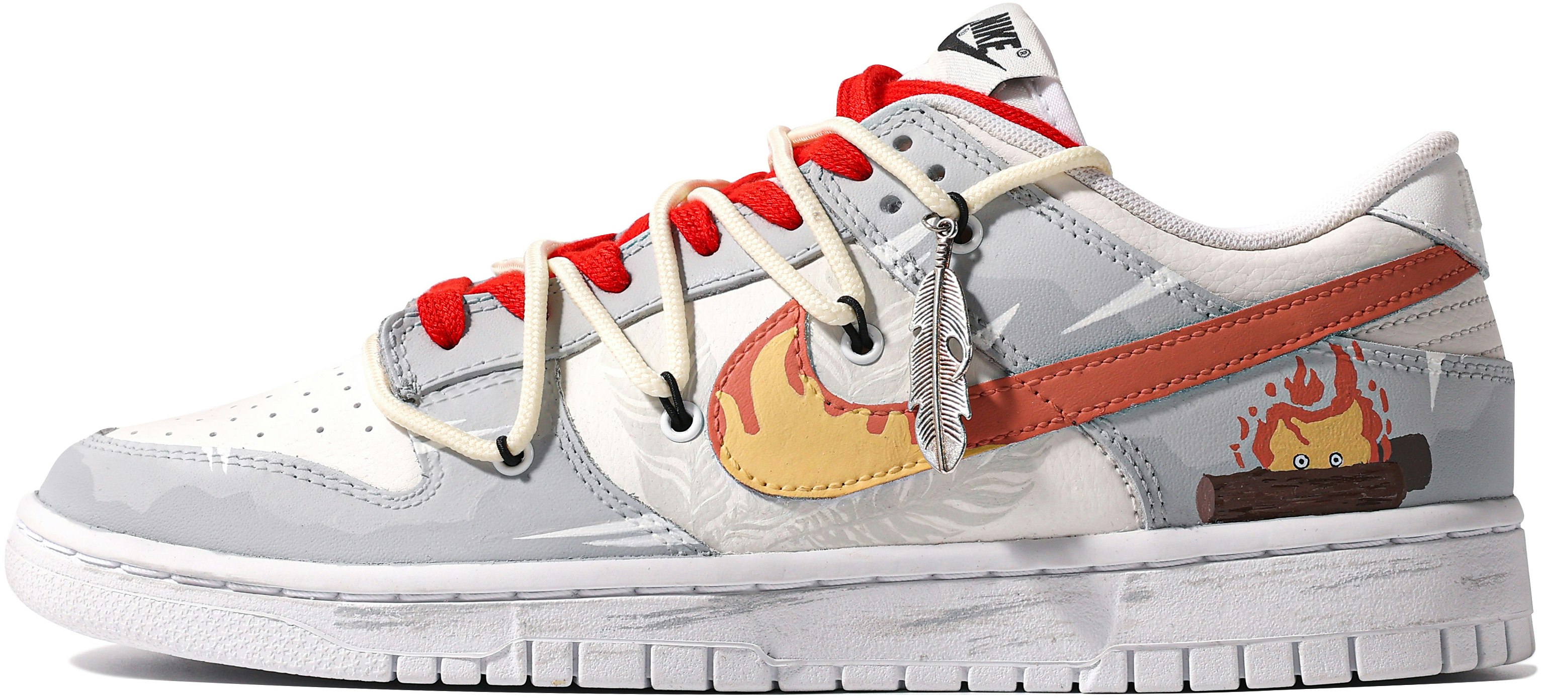 custom-shoes-nike-dunk-low-flame-red-grey-white