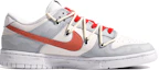 Order 【定制球鞋】Nike Dunk Low 特殊鞋盒 灼火為心 火焰 羽毛 簡約 低幫 板鞋 男款 紅灰白