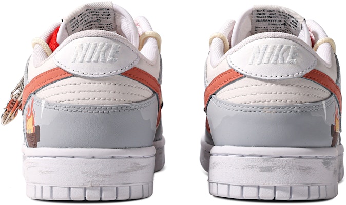 【定制球鞋】Nike Dunk Low 特殊鞋盒 灼火為心 火焰 羽毛 簡約 低幫 板鞋 男款 紅灰白 Shop 【定制球鞋】Nike Dunk Low 特殊鞋盒 灼火為心 火焰 羽毛 簡約 低幫 板鞋 男款 紅灰白