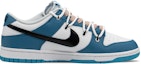 Order 【訂製球鞋】 Nike Dunk Low 減齡 禮盒 簡約穿搭 閃電藍 解構 低幫 板鞋 男款 黑藍