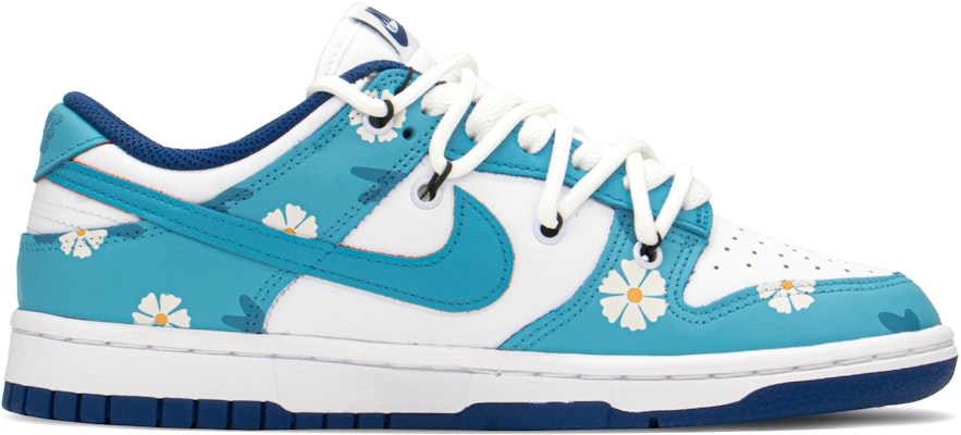【定制球鞋】Nike Dunk Low FZBB 花物語 手繪噴繪 特殊禮盒 低幫 板鞋 GS 藍白 Order 【定制球鞋】Nike Dunk Low FZBB 花物語 手繪噴繪 特殊禮盒 低幫 板鞋 GS 藍白