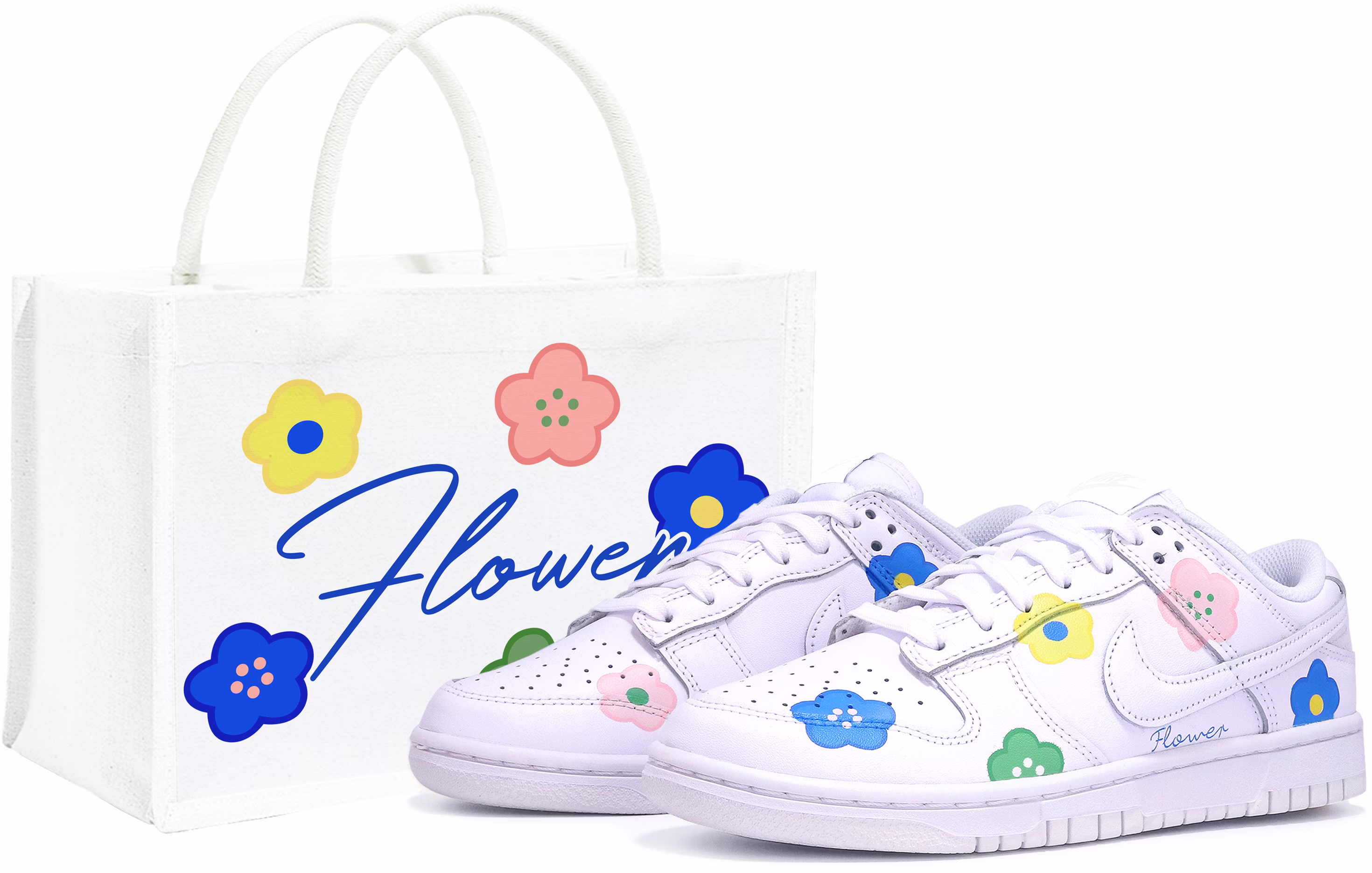 custom-shoes-nike-dunk-low-floral-graffiti-dh-9765-100-team-ten