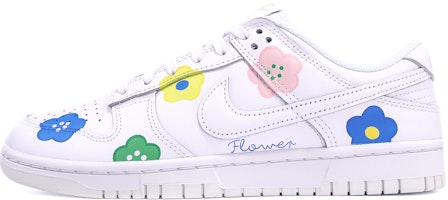 【定製球鞋】Nike Dunk Low 花朵 塗鴉 ins風 簡約 清新 高街 低幫 板鞋 GS 白粉藍 Order 【定製球鞋】Nike Dunk Low 花朵 塗鴉 ins風 簡約 清新 高街 低幫 板鞋 GS 白粉藍