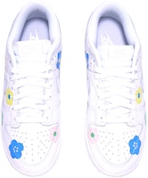 【定製球鞋】Nike Dunk Low 花朵 塗鴉 ins風 簡約 清新 高街 低幫 板鞋 GS 白粉藍 Purchase 【定製球鞋】Nike Dunk Low 花朵 塗鴉 ins風 簡約 清新 高街 低幫 板鞋 GS 白粉藍