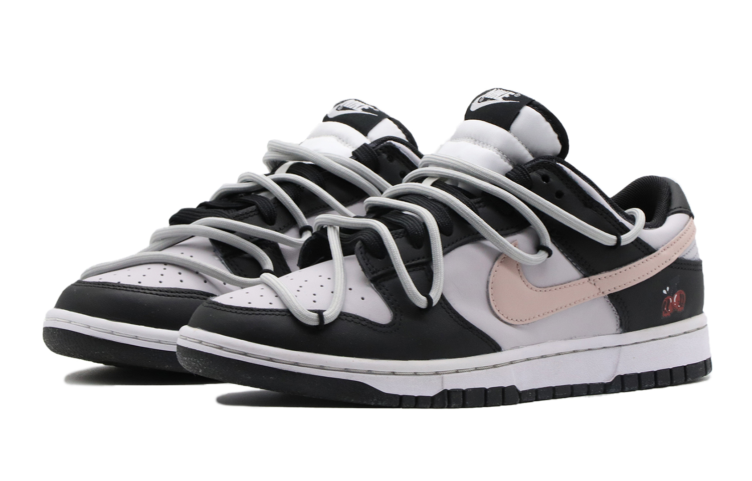 Shop [定制鞋] 耐克Dunk Low 'Forbidden Blackpink' 禁忌黑粉配色 CW1590-100(Team57-女款禁果)