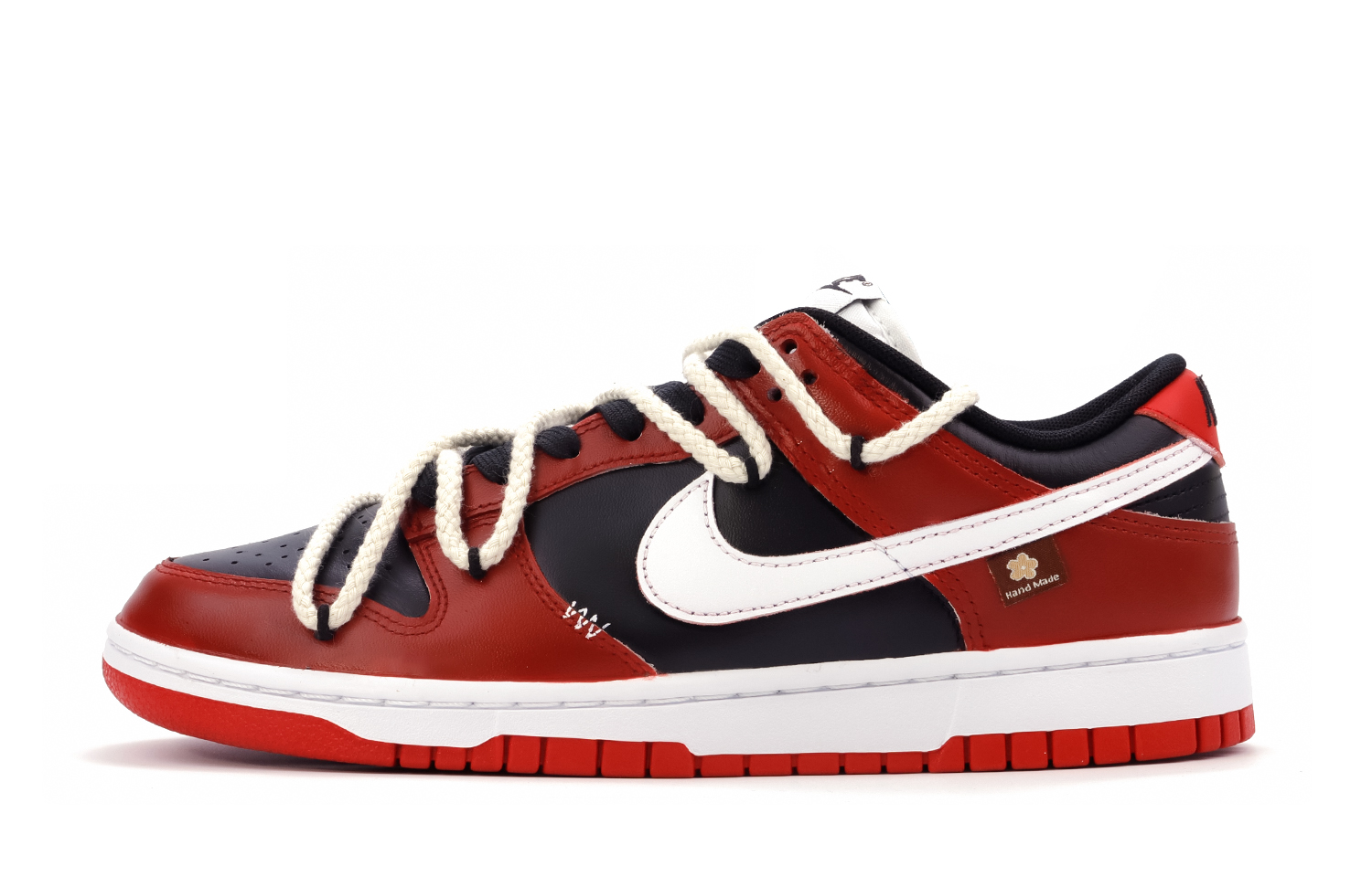 Buy 【定製球鞋】Nike Dunk Low 勿食福果 雙鞋帶解構 禁忌 紅黑 潮流 低筒 球鞋 男女同款 黑紅
