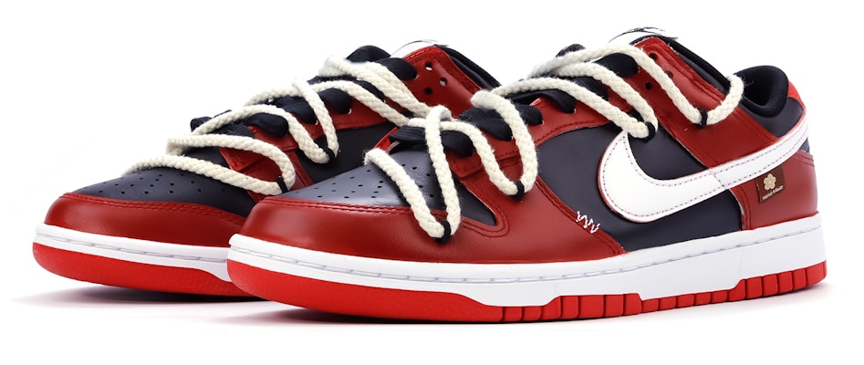 【定製球鞋】Nike Dunk Low 勿食福果 雙鞋帶解構 禁忌 紅黑 潮流 低筒 球鞋 男女同款 黑紅 Lookbook 【定製球鞋】Nike Dunk Low 勿食福果 雙鞋帶解構 禁忌 紅黑 潮流 低筒 球鞋 男女同款 黑紅