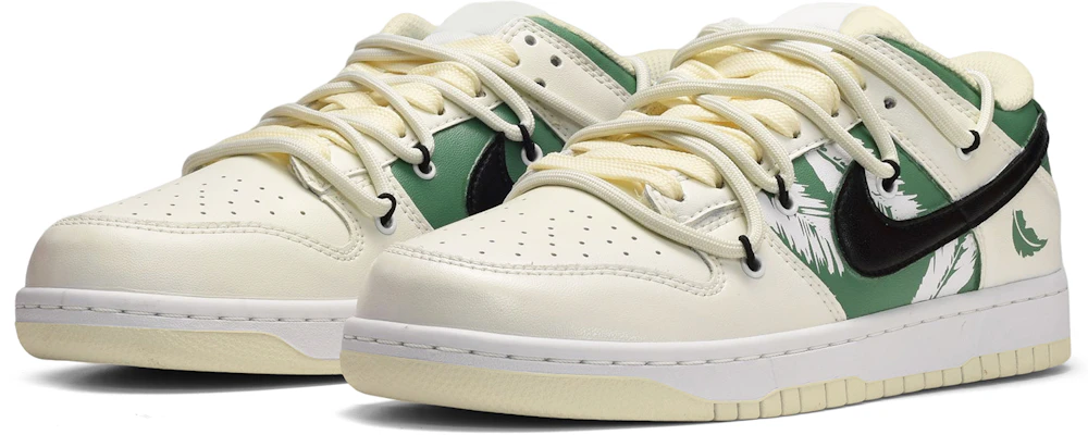 【定制球鞋】 Nike Dunk Low 復古風 清新羽毛 低幫 板鞋 男款 黃綠 Lookbook 【定制球鞋】 Nike Dunk Low 復古風 清新羽毛 低幫 板鞋 男款 黃綠