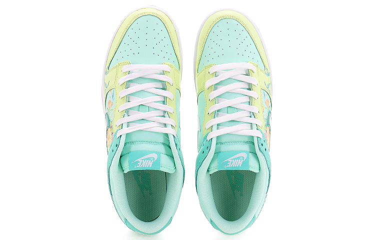 Shop [Kasut Custom] Nike Dunk Low 'Hijau Kuning Musim Bunga Segar' DJ6188-301(Team10-鲜花绽放）