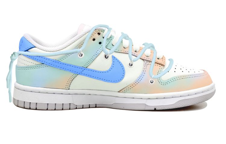 Order [Kasut Custom] Nike Dunk Low 'Fresh Tangerine Ocean - Biru Muda Putih' FD1232-002(Team拾玖-橘子海)