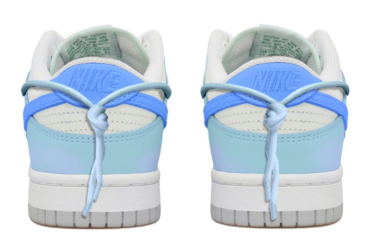 Shop [Kasut Custom] Nike Dunk Low 'Fresh Tangerine Ocean - Biru Muda Putih' FD1232-002(Team拾玖-橘子海)