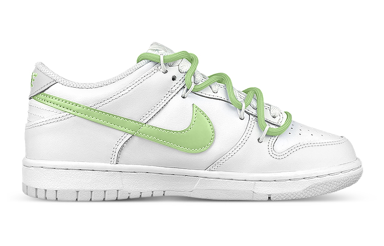 Order [Sepatu Custom] Nike Dunk Low 'Frog Gradient Putih-Hijau' DV0831-101(Team47-男款青蛙)