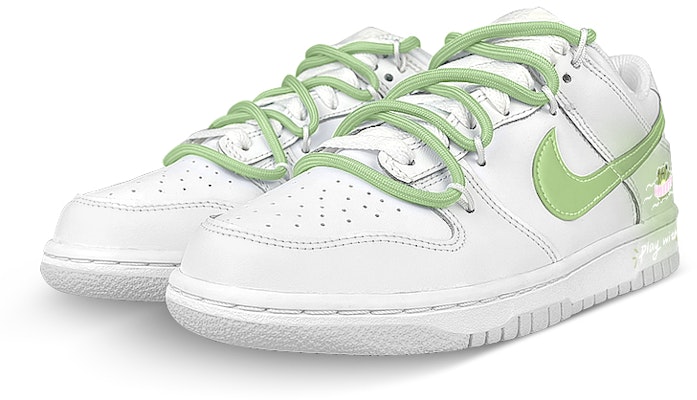 カスタム ダンク ロー "フロッグ グラデ 白緑" DV0831-101(Team47-男款青蛙) Lookbook カスタム ダンク ロー "フロッグ グラデ 白緑" DV0831-101(Team47-男款青蛙)