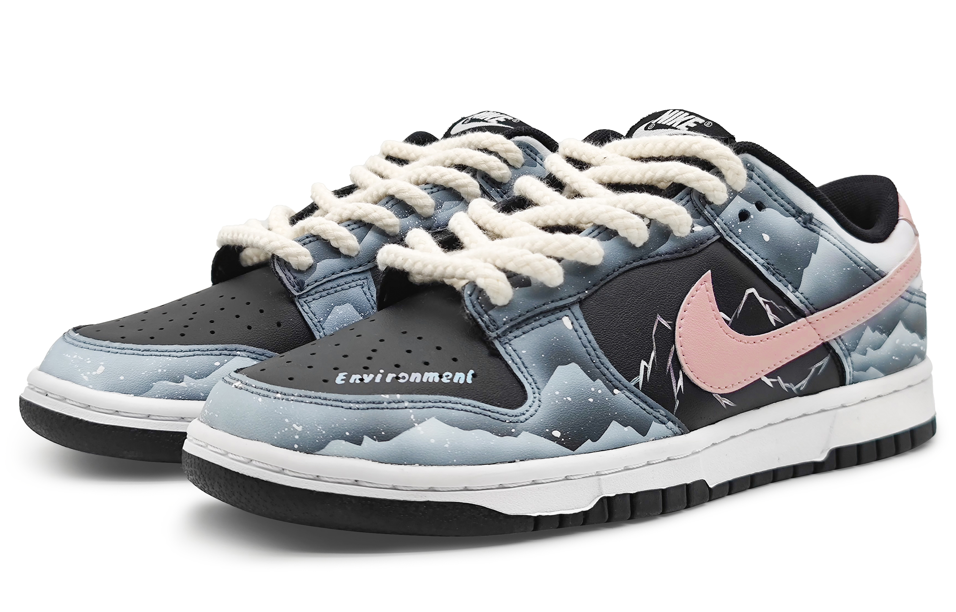 Lookbook 나이키 덩크 로우 '프로즌 글레이셔' (커스텀) DV0831-002(Team16-男款南极冰川粉)