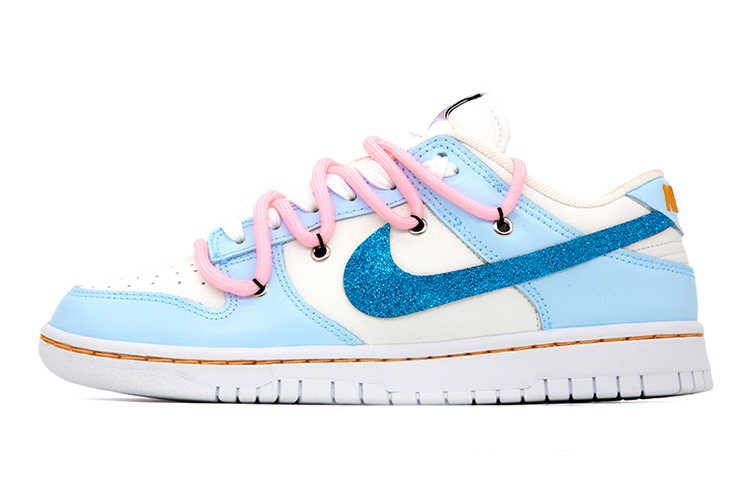 Buy [Nike Custom] Dunk Low 'Puteri Beku Biru-Merah Jambu-Putih' DH9765-100(Team肆-蓝粉解构女款)