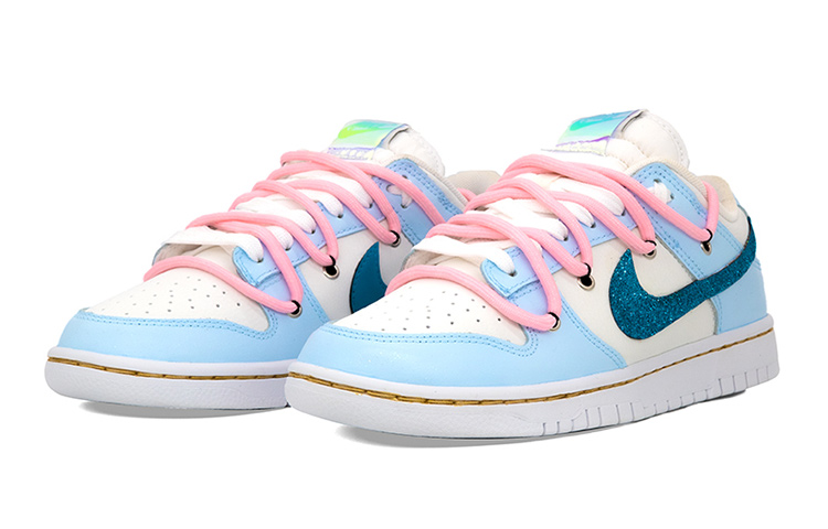 Lookbook [Nike Custom] Dunk Low 'Puteri Beku Biru-Merah Jambu-Putih' DH9765-100(Team肆-蓝粉解构女款)