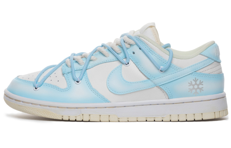 Buy [Sepatu Custom] Nike Dunk Low 'Frozen Snowflakes' Salju Beku DJ6188-100(Team拾肆-男款雪花蓝白S-BOX)