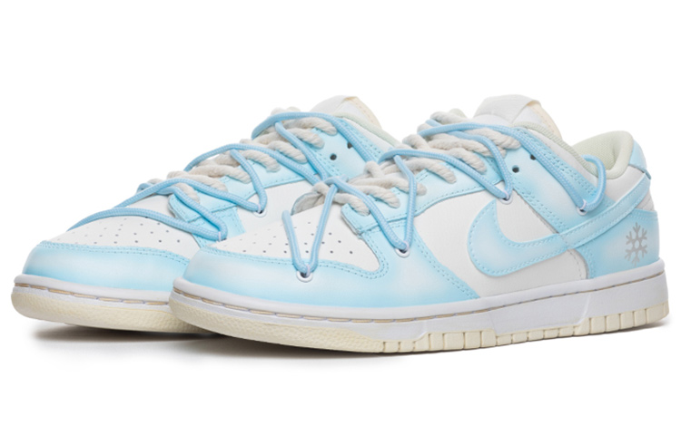 Lookbook [Sepatu Custom] Nike Dunk Low 'Frozen Snowflakes' Salju Beku DJ6188-100(Team拾肆-男款雪花蓝白S-BOX)