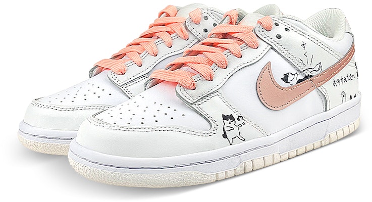 【客製化球鞋】Nike Dunk Low 趣味貓咪 寵物 貓爪塗鴉 低幫 板鞋 GS 黑白粉 Lookbook 【客製化球鞋】Nike Dunk Low 趣味貓咪 寵物 貓爪塗鴉 低幫 板鞋 GS 黑白粉