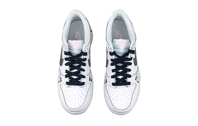 Shop 【定制球鞋】Nike Dunk Low 趣味貓咪 寵物 貓爪塗鴉 低幫 板鞋 GS 黑白
