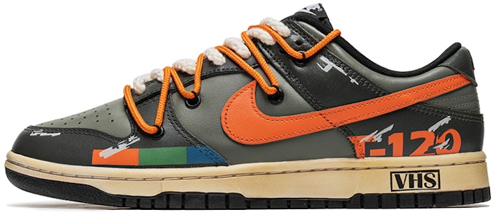 【定製球鞋】 Nike Dunk Low 野鶴製造 未來風主題 機能 解構雙鞋帶 特殊定製款 低幫 板鞋 GS 黑綠 Buy 【定製球鞋】 Nike Dunk Low 野鶴製造 未來風主題 機能 解構雙鞋帶 特殊定製款 低幫 板鞋 GS 黑綠