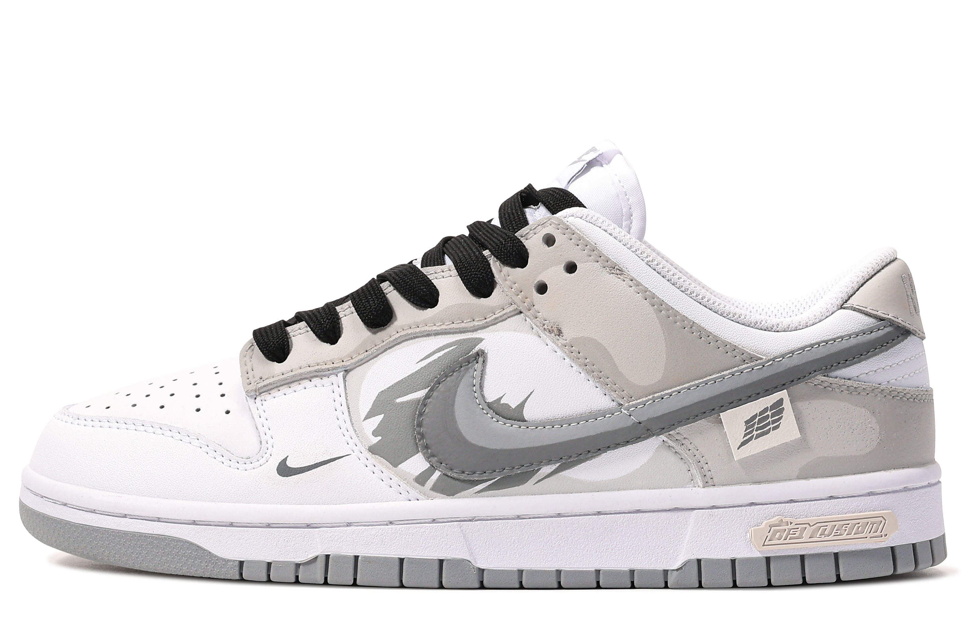 Buy [定制鞋款] 耐克Dunk Low '加布里埃尔涂鸦灰白' DV0831-101(TeamM-加百列)