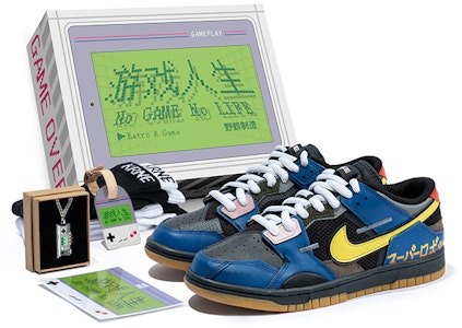 【客製球鞋】 Nike Dunk Low 野鶴制造 縫合怪 復古休閒 遊戲電競主題 按鍵 塗鴉 低筒 板鞋 男款 藍黃 Buy 【客製球鞋】 Nike Dunk Low 野鶴制造 縫合怪 復古休閒 遊戲電競主題 按鍵 塗鴉 低筒 板鞋 男款 藍黃