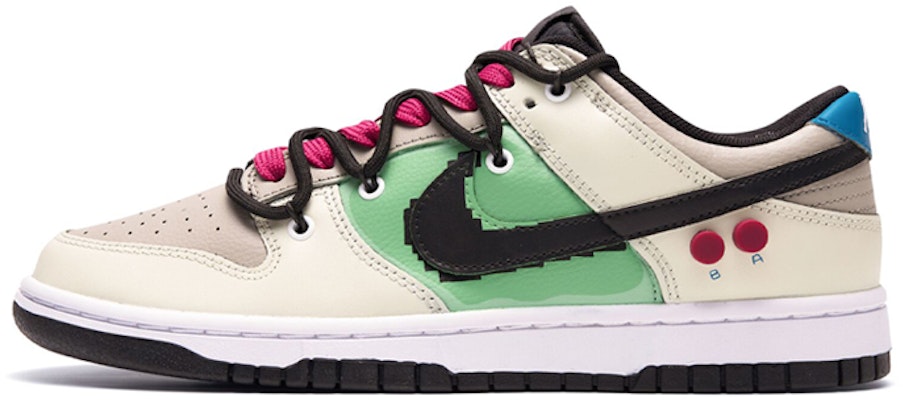 【定制球鞋】Nike Dunk Low 解構鞋帶 GAMEBOY 電玩遊戲機 低幫 板鞋 GS 綠黑米 Buy 【定制球鞋】Nike Dunk Low 解構鞋帶 GAMEBOY 電玩遊戲機 低幫 板鞋 GS 綠黑米