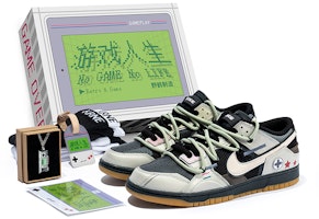 나이키 덩크 로우 '게이밍 그래피티 블랙 그레이' (커스텀) DB0500-001(TeamB-男款电玩黑灰A-BOX) Buy 나이키 덩크 로우 '게이밍 그래피티 블랙 그레이' (커스텀) DB0500-001(TeamB-男款电玩黑灰A-BOX)