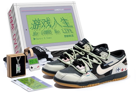 【カスタムシューズ】ナイキ ダンク ロー 'ゲーミング グラフィティ ブラック グレー' DB0500-001(TeamB-男款电玩黑灰A-BOX) Buy 【カスタムシューズ】ナイキ ダンク ロー 'ゲーミング グラフィティ ブラック グレー' DB0500-001(TeamB-男款电玩黑灰A-BOX)