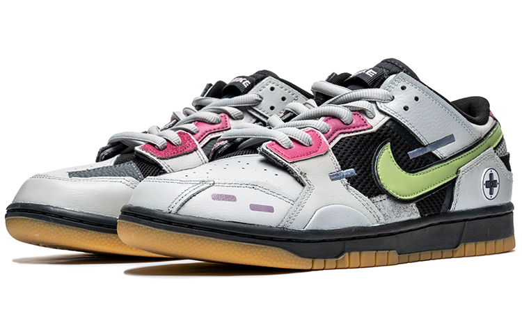 Lookbook [定制鞋款] 耐克Dunk Low ‘游戏涂鸦灰绿’ DB0500-001(TeamB-男款电玩灰绿)