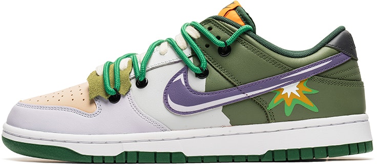 custom-shoes-nike-dunk-low-gamma-ray-deconstructed-white-green