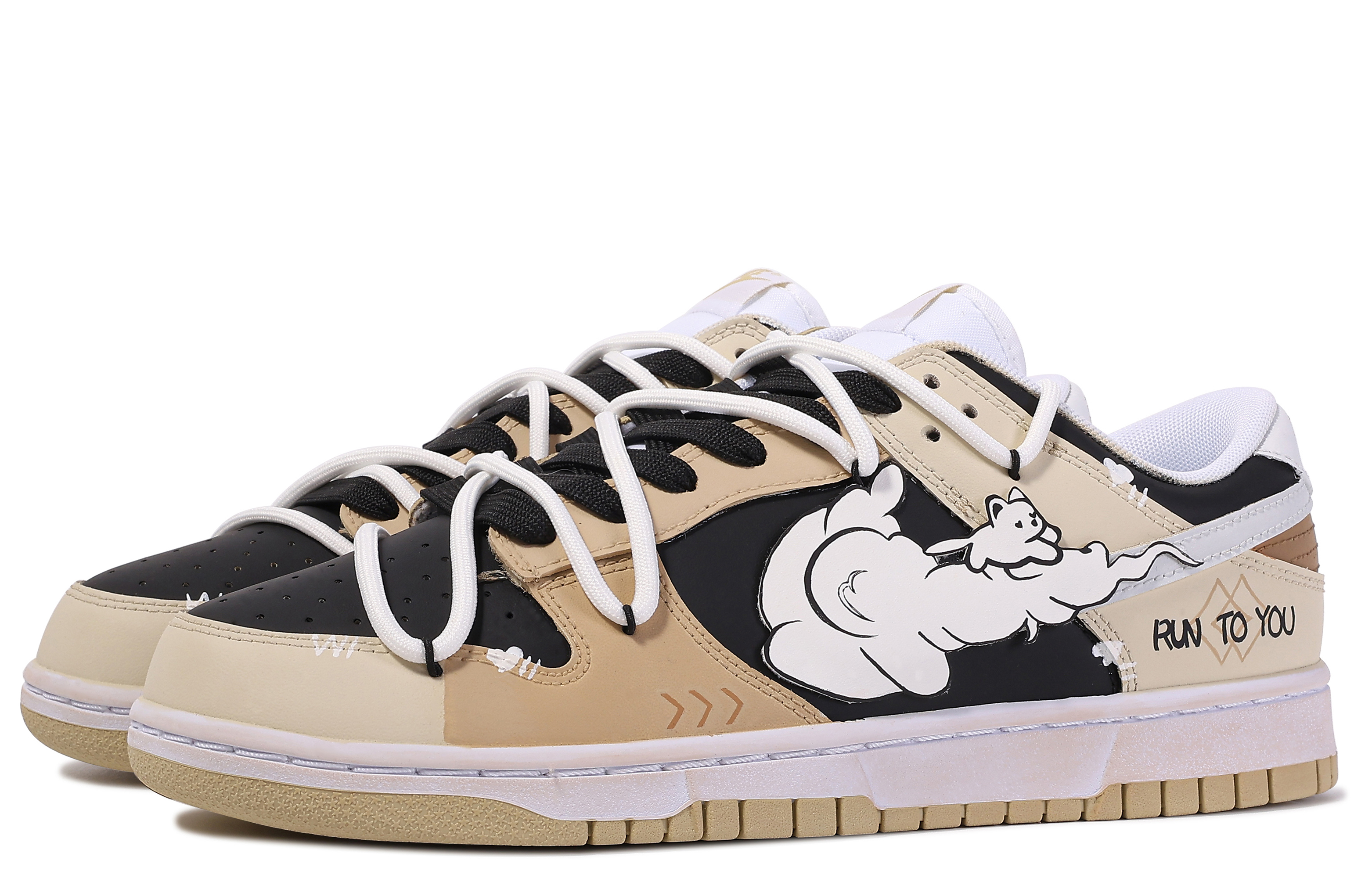 Shop 나이키 덩크 로우 '가필드 브라운 커스텀' DV0833-100(TeamM--加菲猫-BOX)