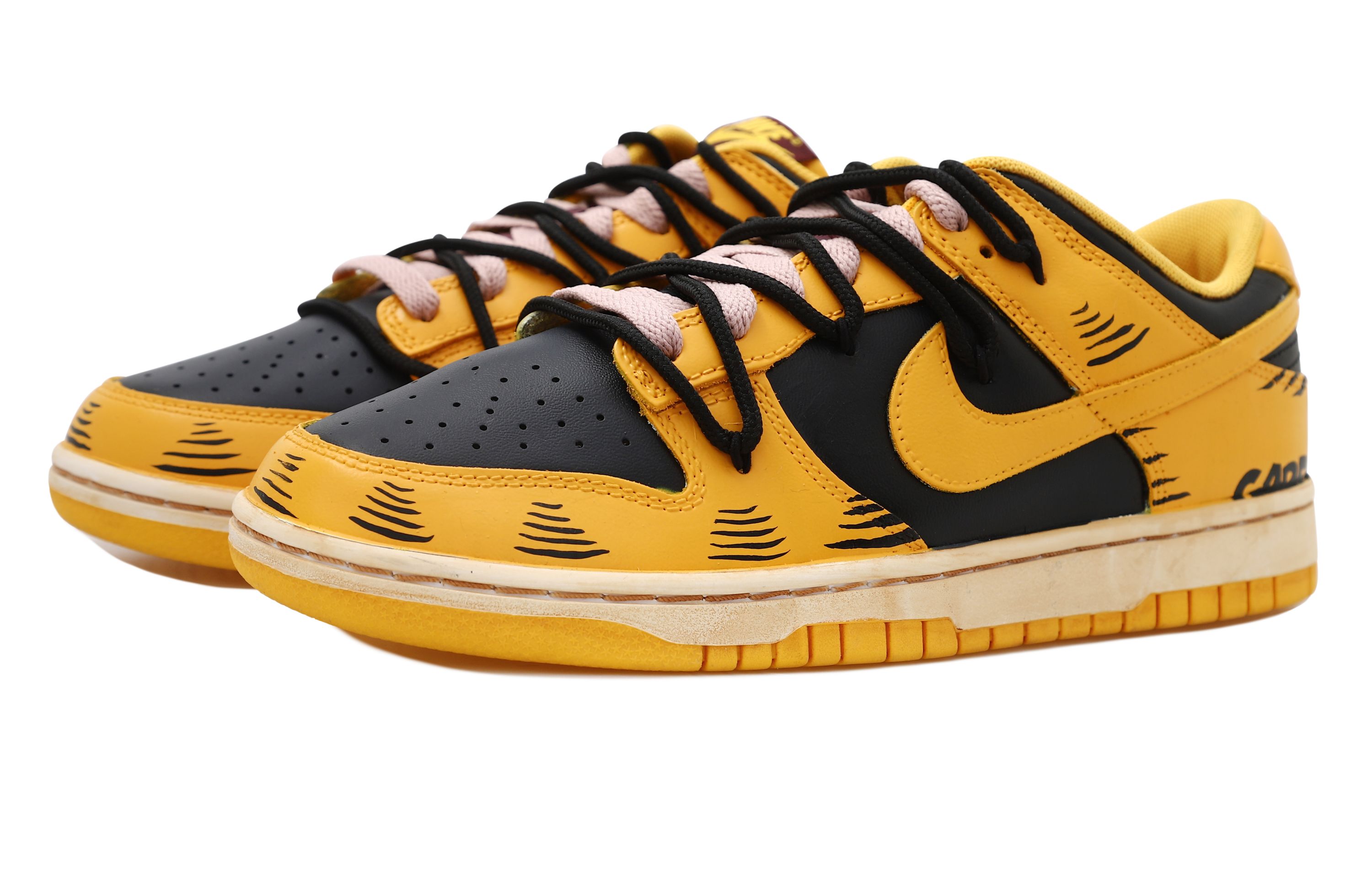 Lookbook [定制鞋款] 耐克Dunk Low '加菲猫涂鸦黑黄' DD1391-702(Team拾玖-爆裂加菲S-BOX）