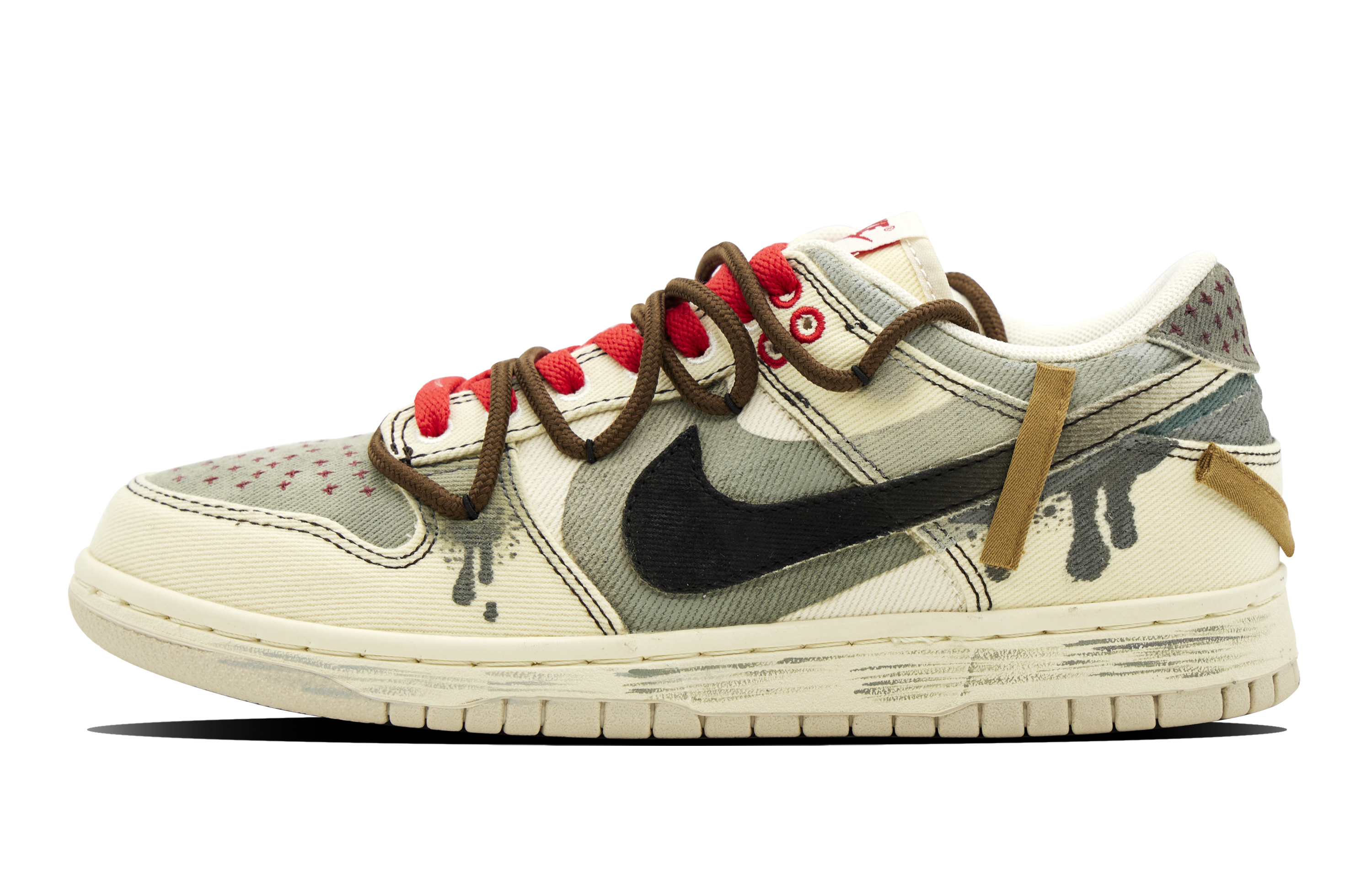 Buy [Kasut Tersuai] Nike Dunk Low 'Geometrik Coklat' DV0834-100-486695