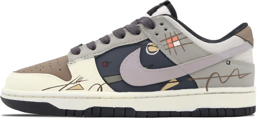 Nike Dunk Low カスタム「幾何学プレッピー落書き」 DD1391-100(Team53-男款几何) Order Nike Dunk Low カスタム「幾何学プレッピー落書き」 DD1391-100(Team53-男款几何)