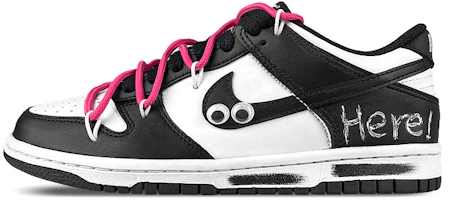 Order 【訂製球鞋】Nike Dunk Low 禮盒 黑白熊貓 大眼萌仔 黑煤球 解構 防滑 低筒 板鞋 男女款 黑粉