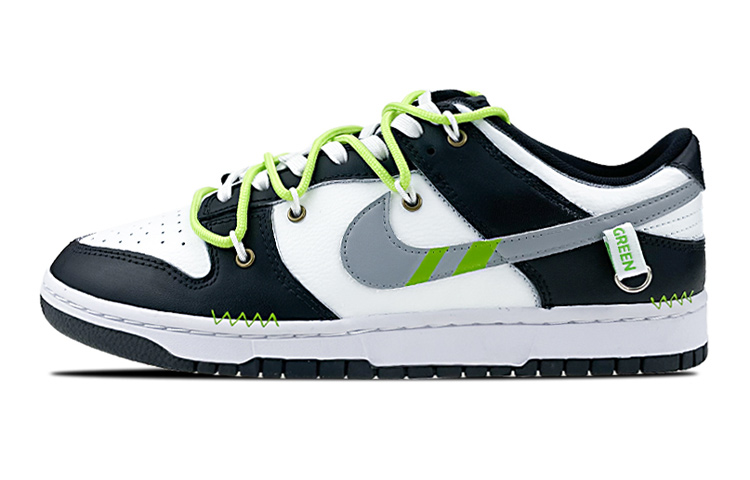 Buy Nike Dunk Low Deconstruidas Negro/Blanco/Verde CW1590-100(Team叁-女款复古黑白绿S-BOX)