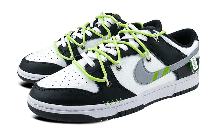 Lookbook Nike Dunk Low Deconstruidas Negro/Blanco/Verde CW1590-100(Team叁-女款复古黑白绿S-BOX)