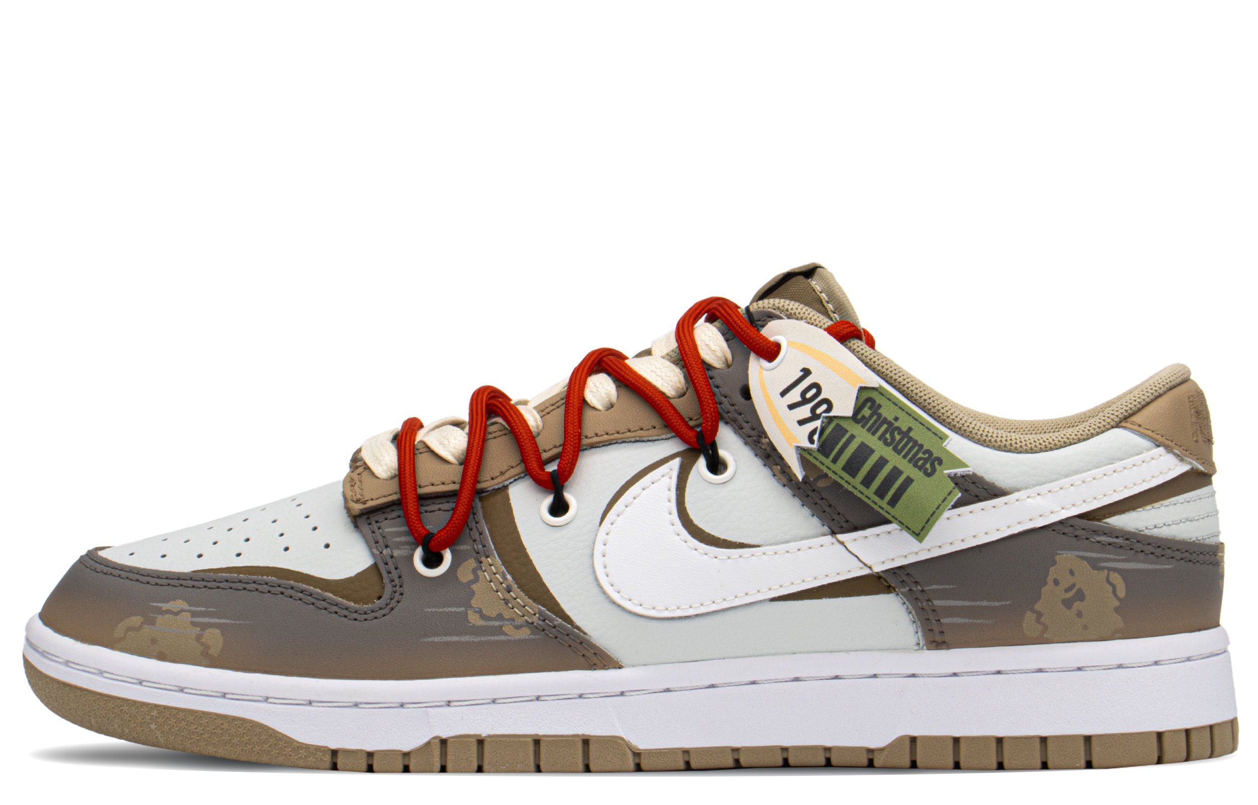 Buy 【訂製球鞋】 Nike Dunk Low 聖誕禮遇 薑餅人 解構禮盒 低幫 板鞋 男款 米白棕