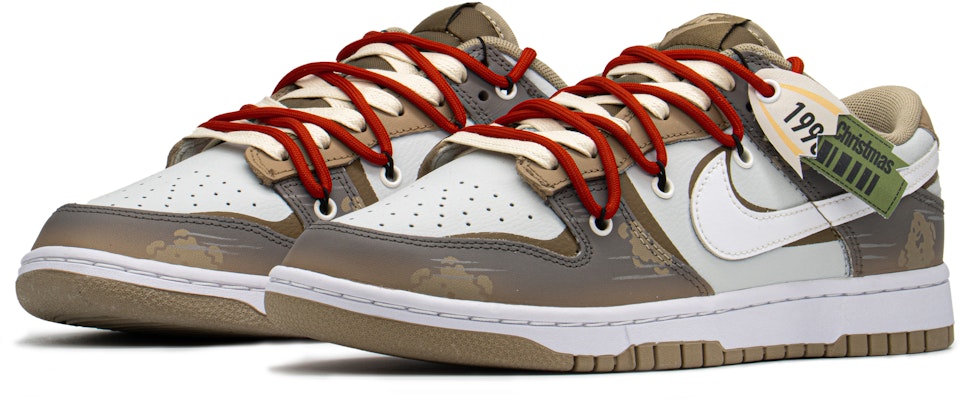 【訂製球鞋】 Nike Dunk Low 聖誕禮遇 薑餅人 解構禮盒 低幫 板鞋 男款 米白棕 Lookbook 【訂製球鞋】 Nike Dunk Low 聖誕禮遇 薑餅人 解構禮盒 低幫 板鞋 男款 米白棕