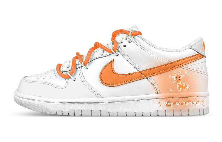 Buy 【訂製球鞋】 Nike Dunk Low 禮盒 解構雙鞋帶 長頸鹿 暈染漸變 低筒 板鞋 男款 白橙