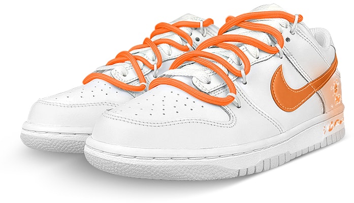 나이키 덩크 로우 '기린 그라데이션 화이트 오렌지' (커스텀) DV0831-101(Team47-男款长颈鹿) Lookbook 나이키 덩크 로우 '기린 그라데이션 화이트 오렌지' (커스텀) DV0831-101(Team47-男款长颈鹿)