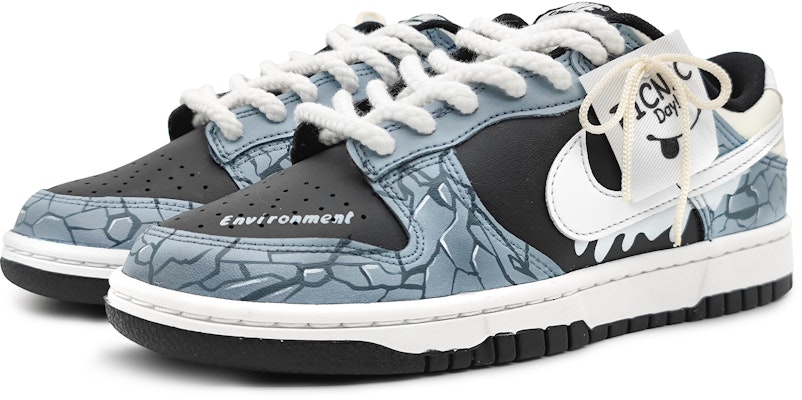 カスタムシューズ ナイキ ダンク ロー「グレイシャル・フィッション 3D」 FD1232-001(Team16-女款冰河世纪川蓝) Lookbook カスタムシューズ ナイキ ダンク ロー「グレイシャル・フィッション 3D」 FD1232-001(Team16-女款冰河世纪川蓝)